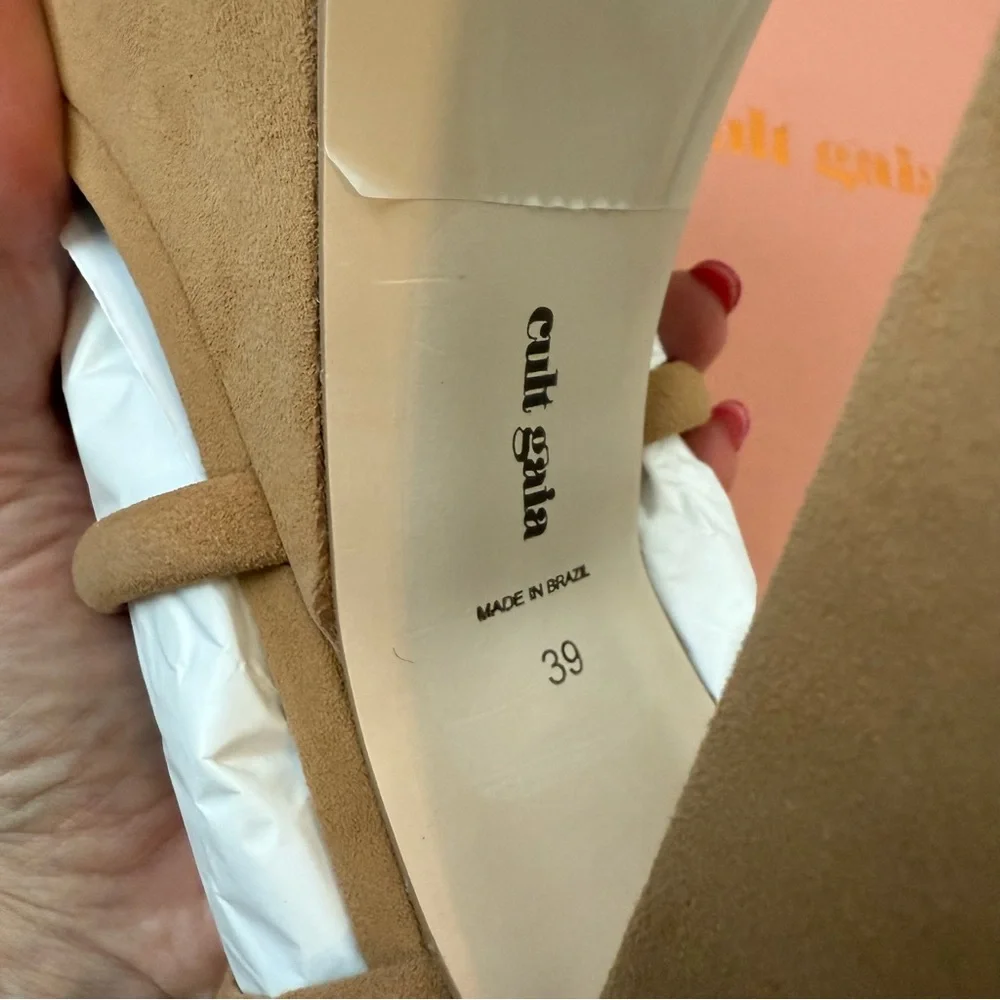 Cult Gaia Hyte Suede Platform Sandals Camel US 9 EU‎ 39